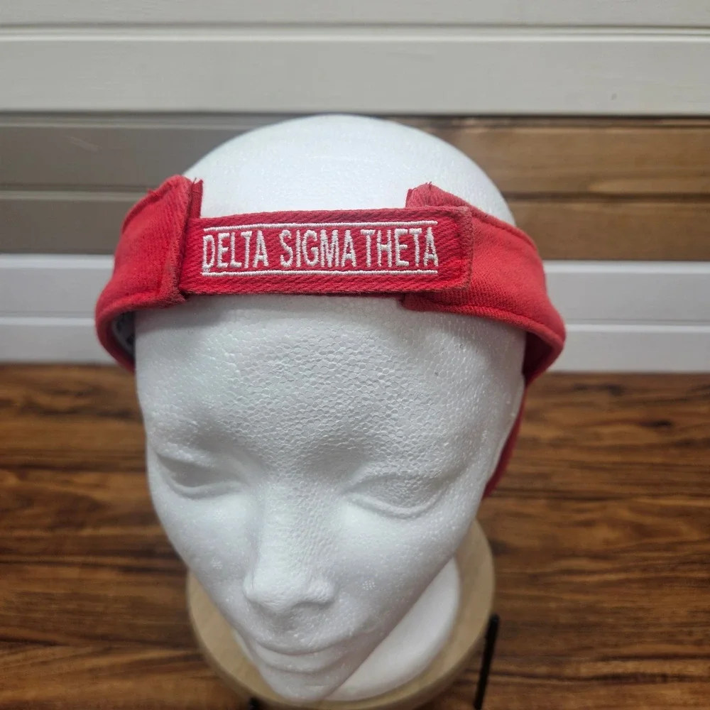 Buffalo Dallas Delta Sigma Theta Sorority Visor Red Embroidered 1913 Cotton Hat